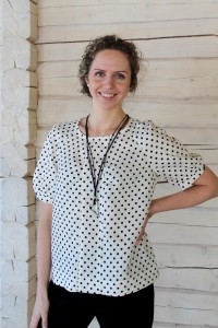 Short sleeve linen blouse