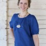 Short sleeve linen blouse