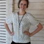 Short sleeve linen blouse