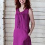 Sleeveless linin dress