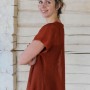 Knitted linen see-through top