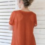 Knitted linen see-through top
