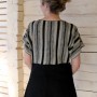 Two colour knitted linen tunic