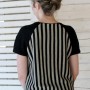 Striped knitted linen top