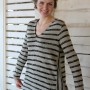 Striped knitted ladies linen jumper