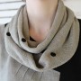 Long linen dotted infinity scarf