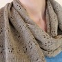 Long linen pattern knitted scarf
