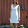 white linen dress