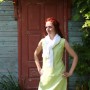 white wrinkly linen scarf