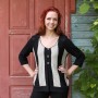 striped linen cardigan