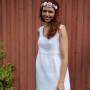 white linen dress
