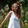 white linen dress