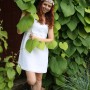 white linen dress