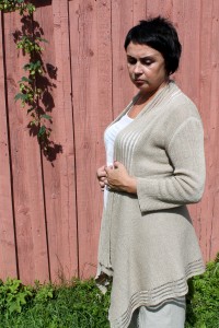 Long open front cardigan
