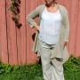 Long open front cardigan