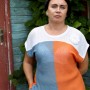 Three colour knit top