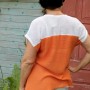 Three colour knit top