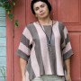 Kimono style stripped top