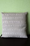 Knitted linen cushion cover