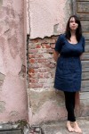Damen Leinen-Kleid mit Knöpfen