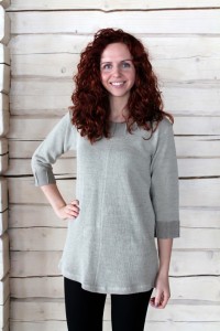 Natural Linen Tunic with Fabric Decorations