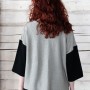 KNITTED LINEN PONCHO STYLE TOP