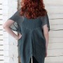 Grey Linen Wrap Shawl