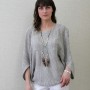 Knitted Linen Batwing Top