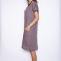 Shortsleeve linen tunic dress