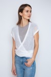 Knitted Linen Wrap Top