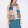 Long knitted linen scarf