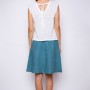 Knitted linen open back top