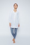 Long White Linen Shirt