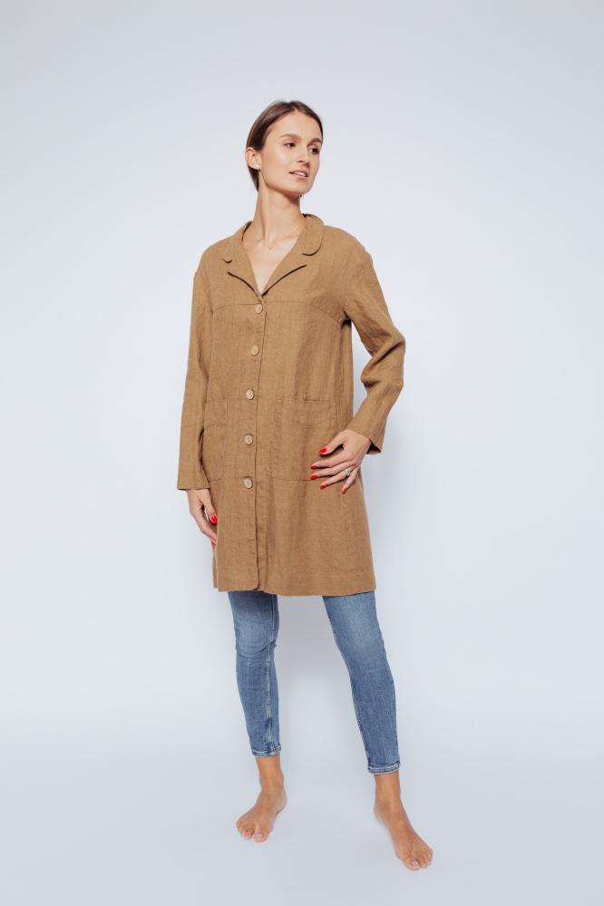 linen women duster coat